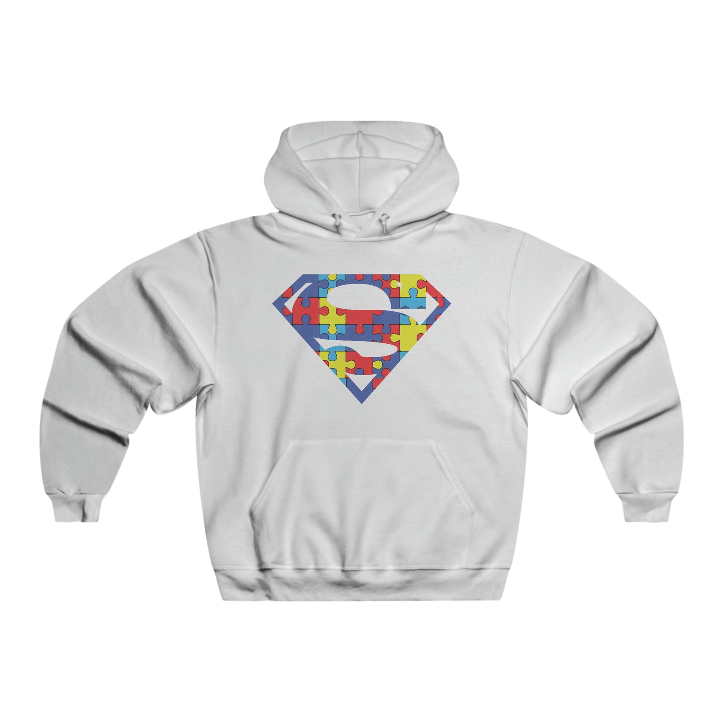 Autism Awareness Superman Hoodie: Embrace Your Super Strength - Men's NUBLEND® Hooded Sweatshirt