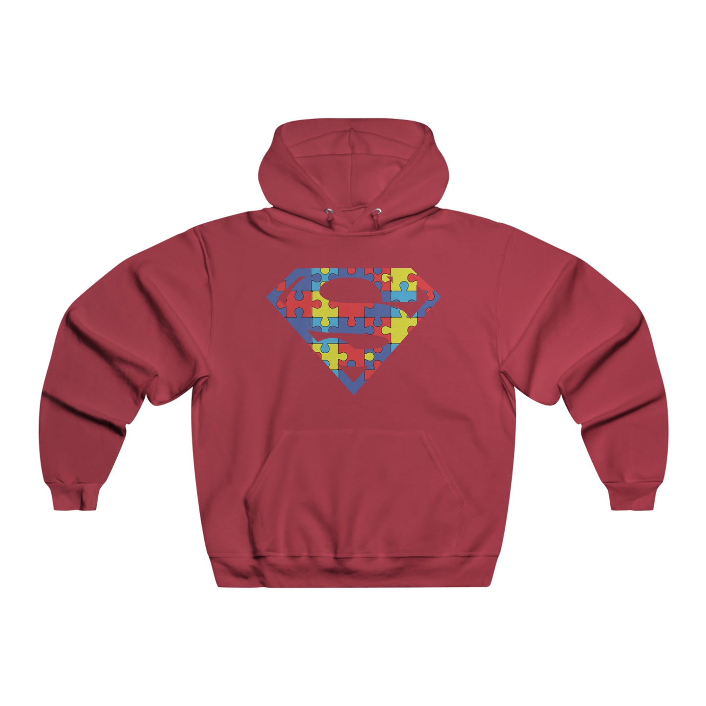 Autism Awareness Superman Hoodie: Embrace Your Super Strength - Men's NUBLEND® Hooded Sweatshirt