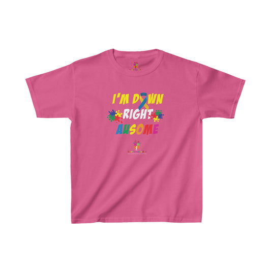 I'm Down Right Ausome! - Kids Heavy Cotton™ Tee