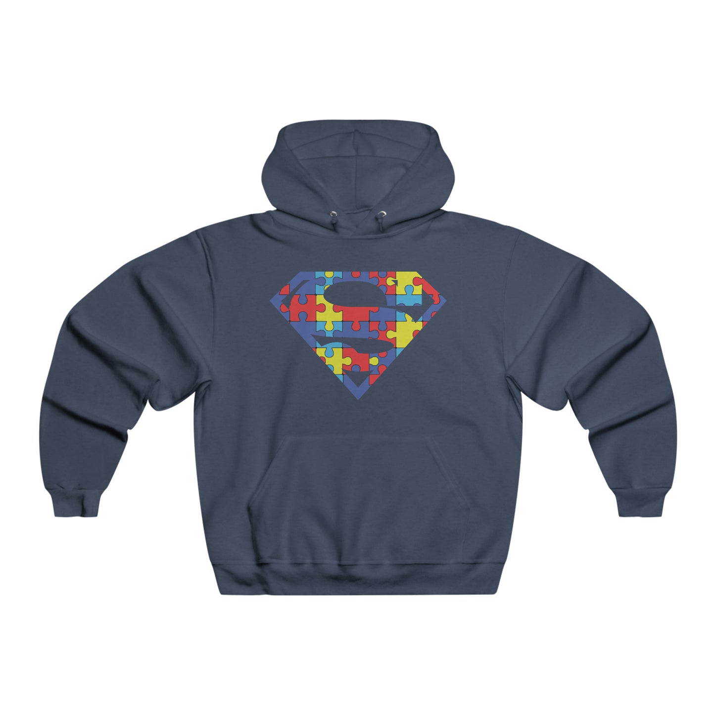 Autism Awareness Superman Hoodie: Embrace Your Super Strength - Men's NUBLEND® Hooded Sweatshirt
