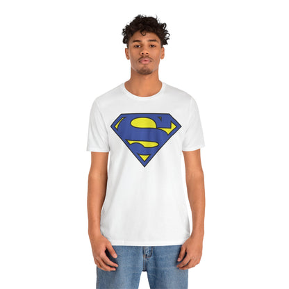 Down Syndrome Awareness Superman Tee: Super Strength, Super Pride - Unisex Jersey Short Sleeve Tee