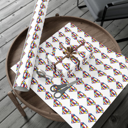 Superhero Puzzle Gift Wrap Papers