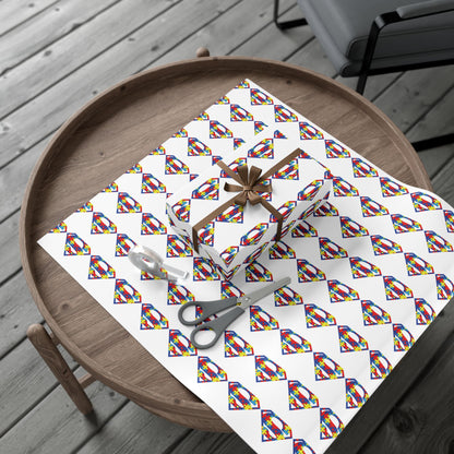 Superhero Puzzle Gift Wrap Papers