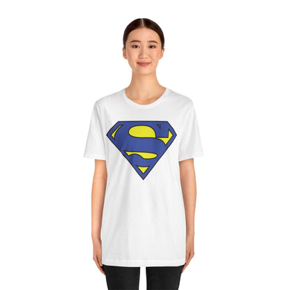 Down Syndrome Awareness Superman Tee: Super Strength, Super Pride - Unisex Jersey Short Sleeve Tee