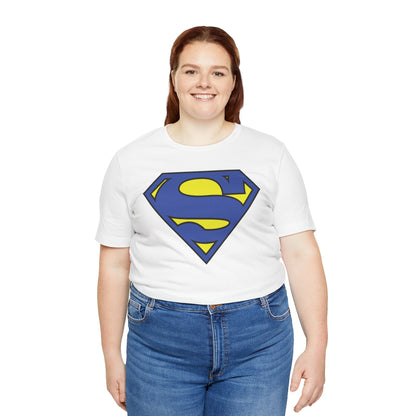 Down Syndrome Awareness Superman Tee: Super Strength, Super Pride - Unisex Jersey Short Sleeve Tee