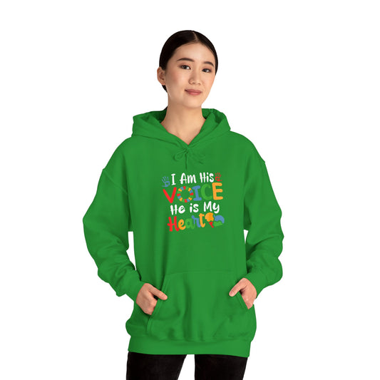 I Am His Voice Hooded Sweatshirt | Unisex Heavy Blend™